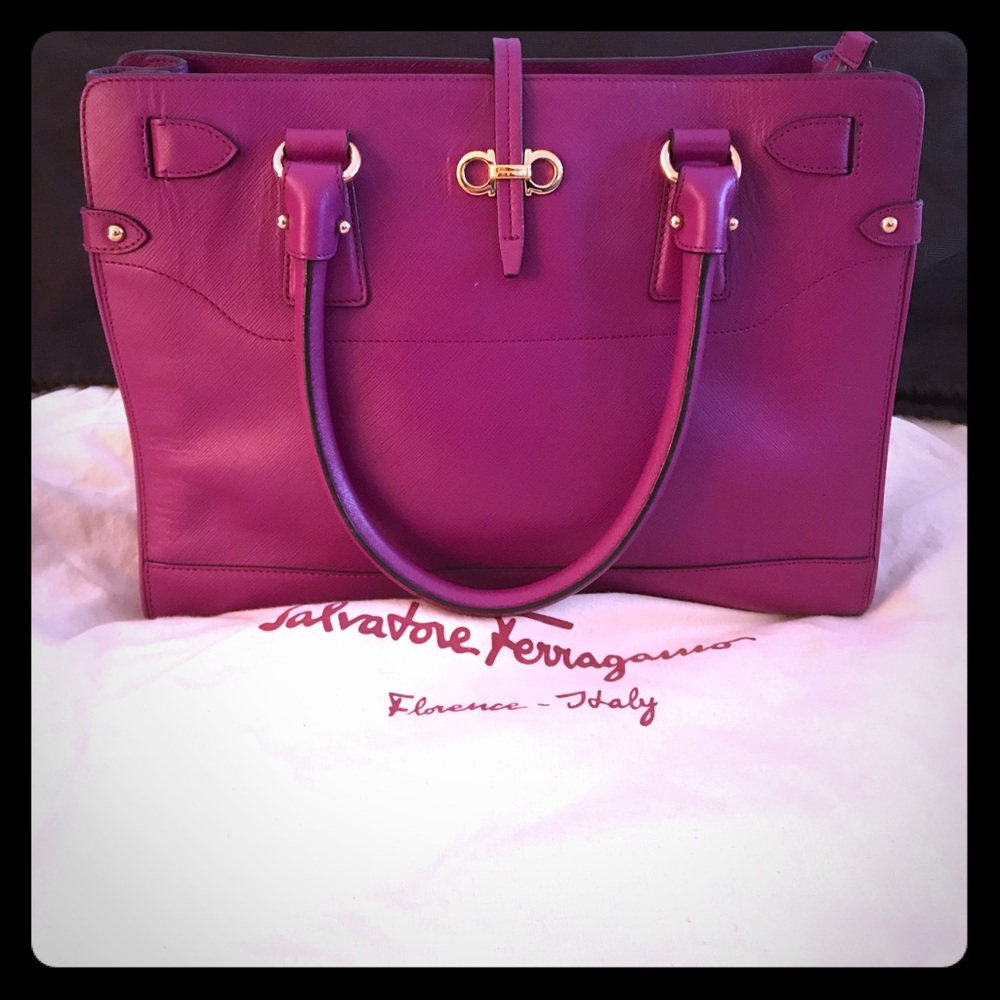 Salvatore Ferragamo, 12 1/2 W 9 H sz bag